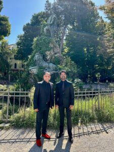 Khan and Kumar at Venice La Biennale 2025 for the world premiere of Songs of Forgotten Trees.